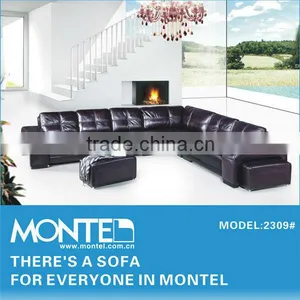 Leather Sofa With Foot Stool thumbnail-1