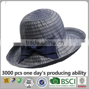 Summer Stitching Sun Hat China Wholesale Custom Floppy Lady Hat thumbnail-1