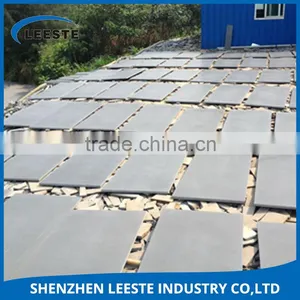 Perfect Packaging Bush Hammered Chinese Hainan Grey Basalt Slab thumbnail-1