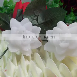 Pink Flower Shaped Birthday Candle/Paraffin Wax Candle With Tin thumbnail-2