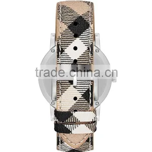 Classic Fabric Check Strap Watch Lover Couple Watches thumbnail-2