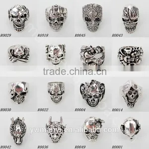 Hot Selling Fashion Jewelry Manufacturer China Direct Skull Ring Men R20 thumbnail-3