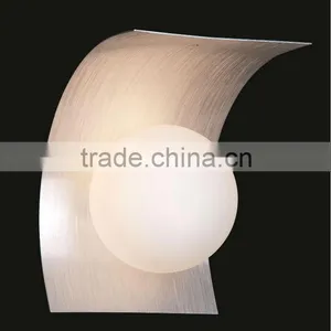 Aluminum Modern Wall Lamp With Brown Opal White Glass Shade MB3027A/A thumbnail-1