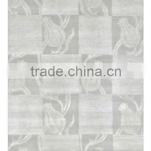710 Silver 10x34 Wool & Viscose Carpets thumbnail-1