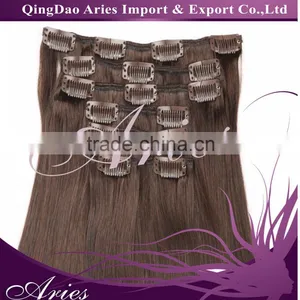 Wholesale 20inch 50cm Clip in Hair Extensions 100% Human Hair Extension 70gram OEM thumbnail-4