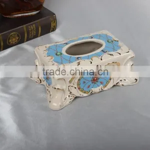 New Design Cheap Price Ceramic Tissue Cover Box thumbnail-3