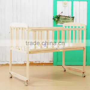 Wooden Baby Convertible Crib With Wheels Cute Baby Cribs thumbnail-2
