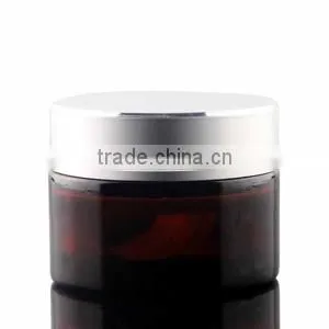 Best Selling 50g Amber Glass Jar With Alumininum Cap thumbnail-1