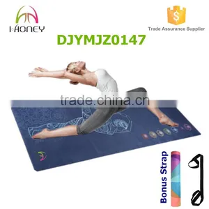 Premium Rubber Yoga Mat With Carry Strap, Free of Harmful Substances, Durable, Extra Long 72" thumbnail-1
