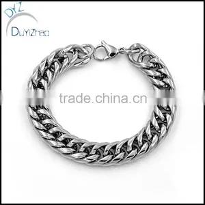 High Quality Stainless Steel Curb Cuban Mens Chain Bracelet Gift thumbnail-2