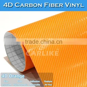 SINO Factory Color Change Automobile Stickers Orange PVC Carbon Fiber Vinyl thumbnail-2