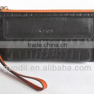 Crocodile Embossed Leather Bag With Pebble Leather Wallet 2013 for Woman thumbnail-1
