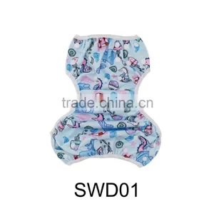 2016 Alva Newest Fashionable Position Prinrted Swimming Diapers Reusable Cloth Baby Swim Diapers thumbnail-4