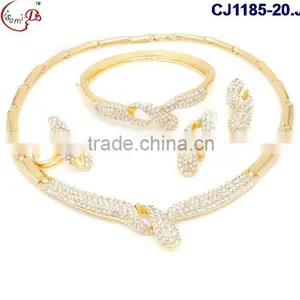 CJ1185-4 Beautiful New Design Wedding Gold Jewelry Set for Women Wholesale thumbnail-2
