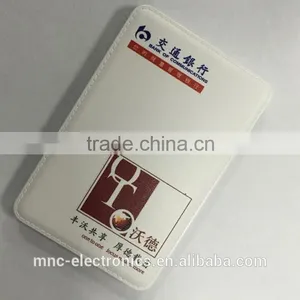 Full Color Logo Printing Premium Black and White Color Leather Power Bank Charger With Full Color Logo Printing thumbnail-4