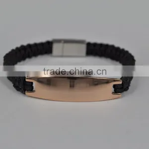 2016 Fashion Magnetic Cow Leather Stainless Steel Bracelet thumbnail-2