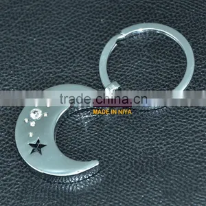 Metal Moon Epoxy Keychain Keyring Cute Keychain thumbnail-1