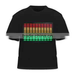 2016 Sound Activated LED T-Shirt EL Light Up Flashing Multi Design Perfect For Parties, Prom, Gifts thumbnail-3