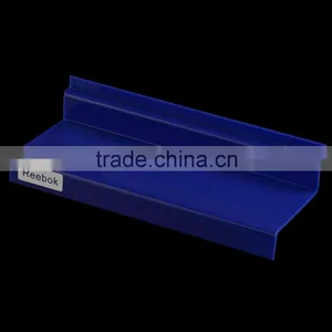 Retail Price Slatwall Shoe Shelf Clear Acrylic Plastic Slatwall / Gridwall Display for Shoes thumbnail-3