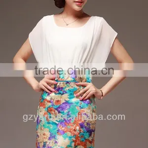 2014 Paisley Print Tunic Fashion Floral Print Jersey Dress/printed Tunic Dress thumbnail-1
