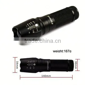 878 High Power Waterproof Led Flashlight Torch Zoom Flesh Torch thumbnail-3