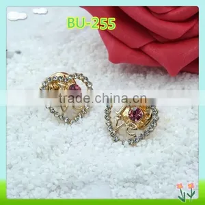 Wholesale Decorative Heart Shape Rhinestone Button thumbnail-1