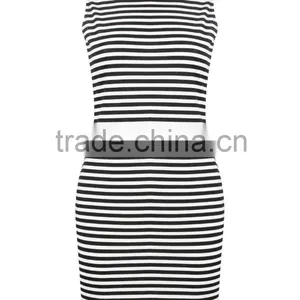 New Fashion Lady Dress Bodycon Fit Dress Tripe High Neck Fashion Dress 2015 thumbnail-4