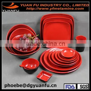 CE,FDA,LFGB Certification Two-tone Plastic Wholesale Disposable Melamine Tableware thumbnail-1