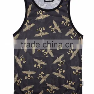 2016 New Arrival Super Stretch Cotton Men's Tight Vest Sublimation Vest for Men With Low Price thumbnail-5