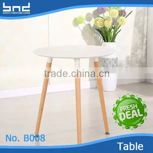 Modern White Round MDF Restaurant Dining Side Table B008 thumbnail-1