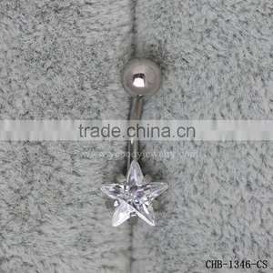 Fashion Jewelry Multi-shape Gem Wholesale 316L Stainless Steel Belly Ring thumbnail-2