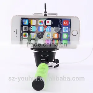 Factory Price Colorful Selfie Stick Tripod With Wired for Smart Phone for IPhone thumbnail-2