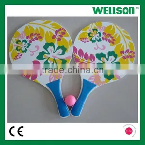 Outdoor Wooden Beach Racket With Ball thumbnail-1