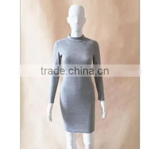 2016 Long Sleeve Sapndex Dresses Autumn Dresses High Collar Sexy Bandage Bottoming Women Casual Dress thumbnail-3