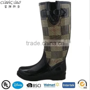(CH.W096) High Heel Rubber Boots Women New Design Latest Rain Boots Ladies thumbnail-1