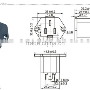 dc Power Jack Socket,Green Terminal DC Plug and Jack - BNC Male Connector thumbnail-6