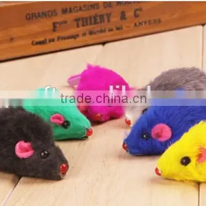 Long Haired Mice Cat Toy Funny Colored Fur Mice Toy For Kitten thumbnail-1