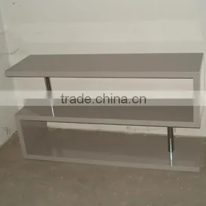 2016ELEGANTMDFBOOKSHELFHIGHGLOSSYPAINTBLACKWHITE RED TV STANDMETALSHELFSTORAGESHELFWOOD thumbnail-4