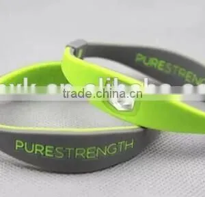 Rubber Wristband Energy Pure Strength Silicone Magnetic Fashion Bracelet thumbnail-2