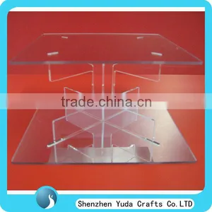 China Manufacture Acrylic Cupcake Stand for Sale, Detachable Mirror Cake Display Stand thumbnail-1