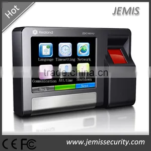 3.5'' TFT Touch Screen TCP/IP, RS485, Wiegand26/34 In/out Biometric Fingerprint Time Attendance Machine thumbnail-1