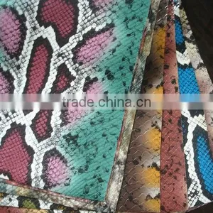PVC Synthetic Leather With Embossed Snake Grains for Bags thumbnail-1