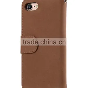 2016 Classic Brown Wallet Case MOBILE PHONE COVER Leather Case for Apple IPhone 7 (4.7") thumbnail-3