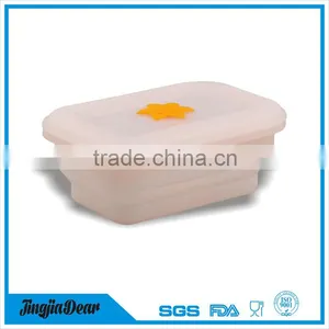 Outdoor Camping Collapsible Silicone Foldable Leakproof Bento Lunch Meal Box Container thumbnail-2