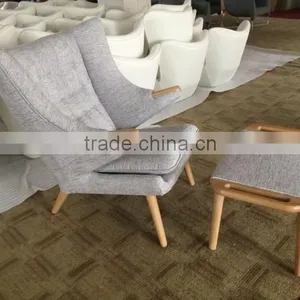 Replica Hans J. Wegner Teddy Papa Bear Chair With Ottoman thumbnail-5
