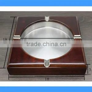 DCA009137 18cm Wood Table Ashtray, Wood Cigarette Ashtray thumbnail-1