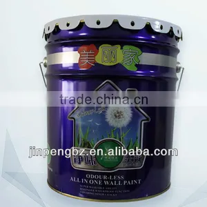 Printed Painting Round Metal Can With Lid thumbnail-1