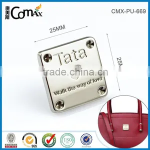 25mm Metal Engraved Brand Name Shoe Label thumbnail-1