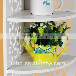 DIY White 7 Layer Modern Wood-Plastic Conner Shoes Display Shelf thumbnail-4