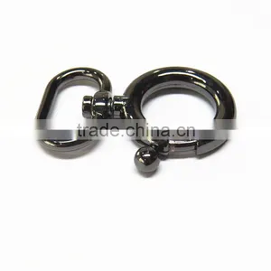Round Black Metal Snap Hook For Bag Accessories thumbnail-2